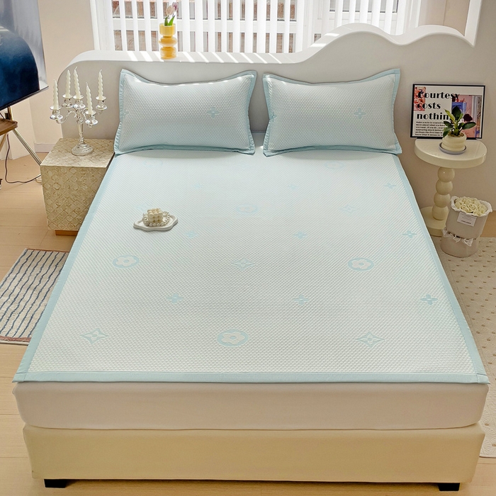 91家纺网 家纺一手货源 找家纺 （总）逸尚阁 2026新款凉感凉豆豆提花凉席三件套星尘豆豆席