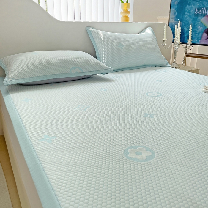 91家纺网 家纺一手货源 找家纺 （总）逸尚阁 2026新款凉感凉豆豆提花凉席三件套星尘豆豆席