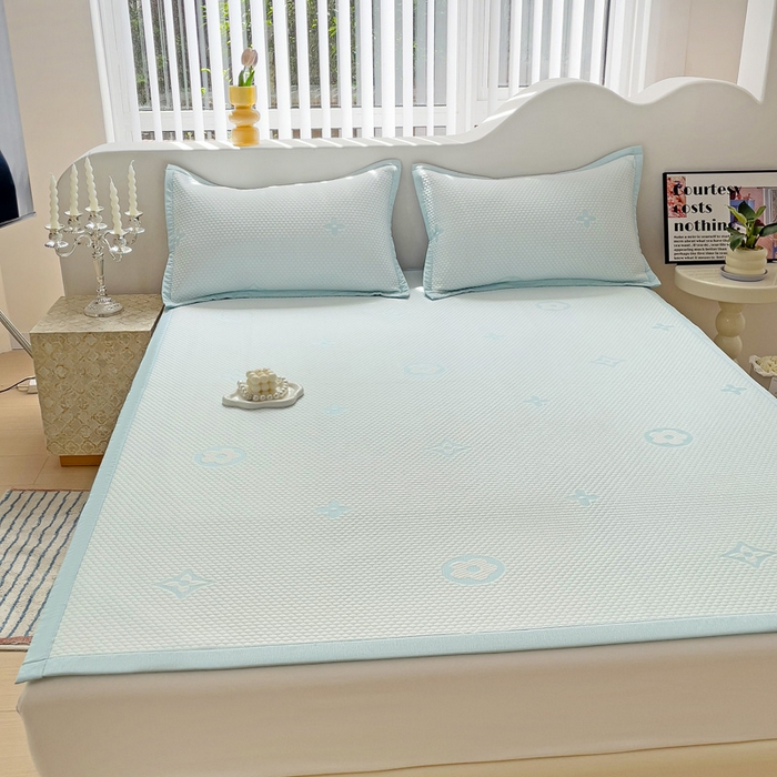 91家纺网 家纺一手货源 找家纺 （总）逸尚阁 2026新款凉感凉豆豆提花凉席三件套星尘豆豆席