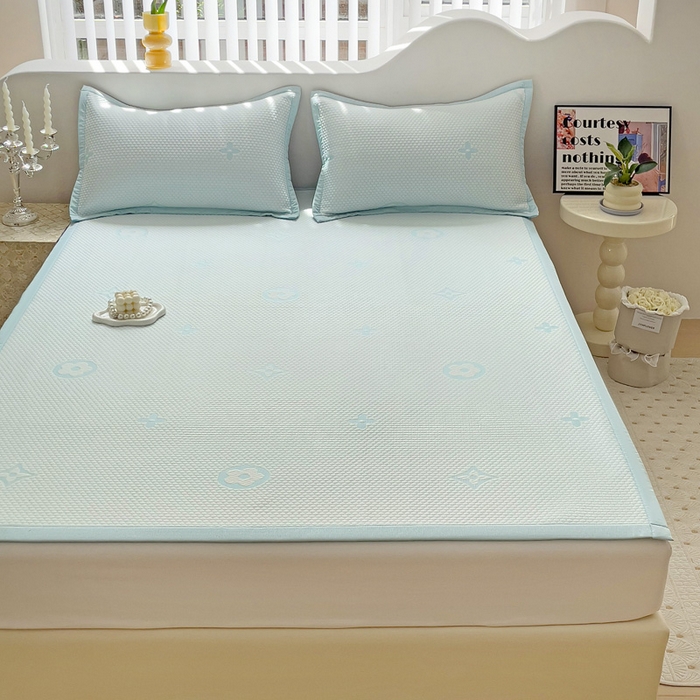 91家纺网 家纺一手货源 找家纺 （总）逸尚阁 2026新款凉感凉豆豆提花凉席三件套星尘豆豆席