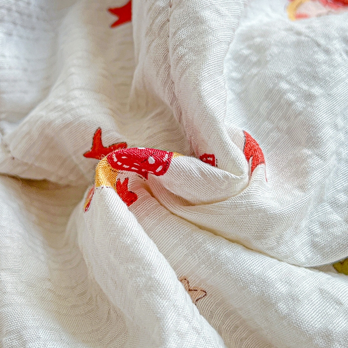 91家纺网 家纺一手货源 找家纺 仟网汇 2026新款法式花边泡芙纱夏被四件套 梦宝贝 - 红