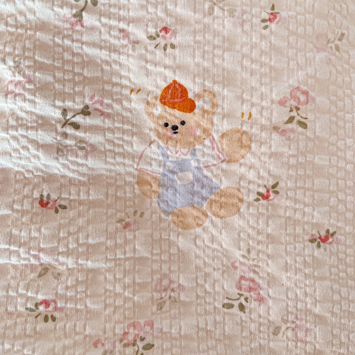 91家纺网 家纺一手货源 找家纺 仟网汇 2026新款法式花边泡芙纱夏被四件套 奶霜啵啵