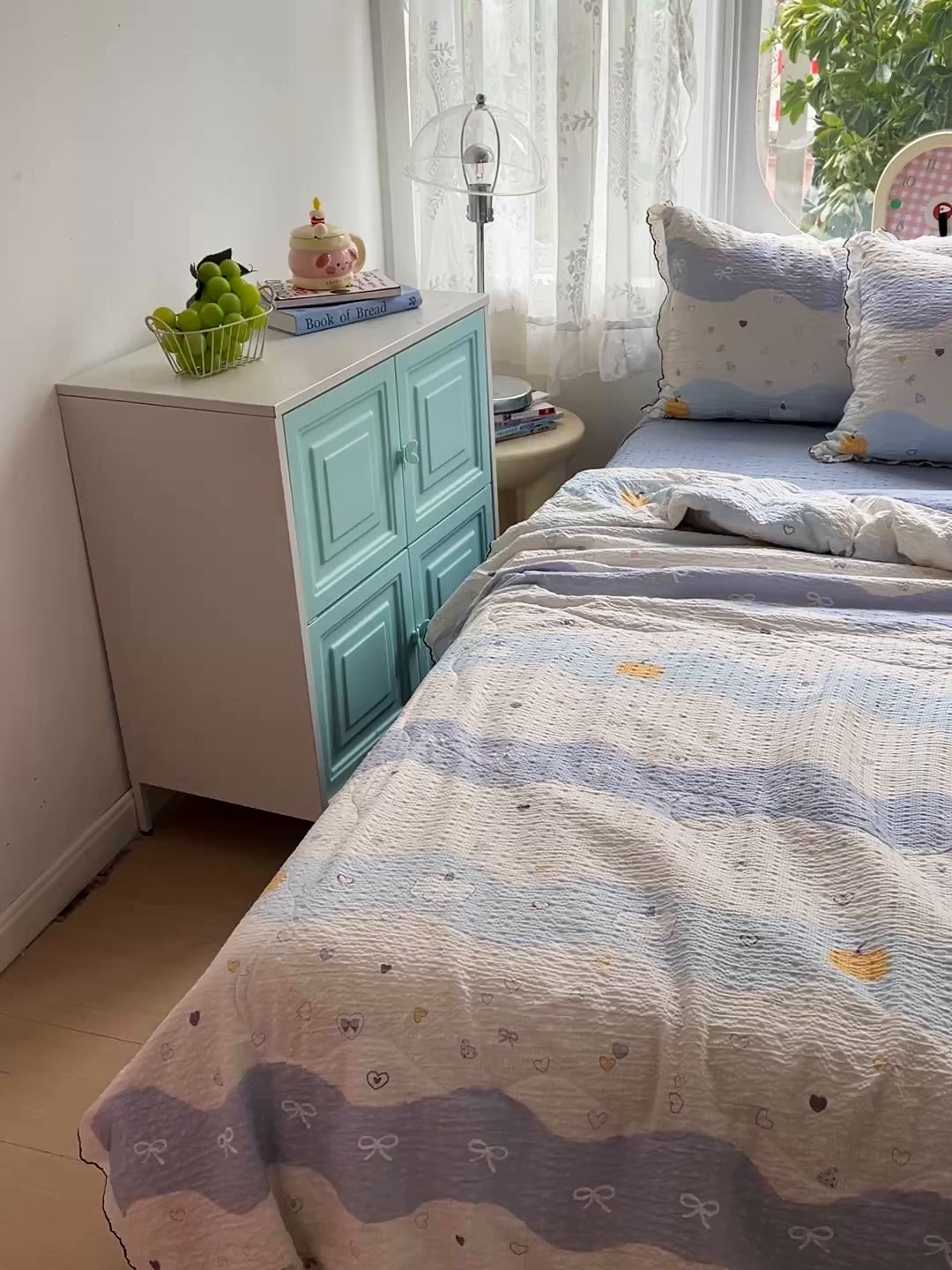 91家纺网 家纺一手货源 找家纺 仟网汇 2026新款法式花边泡芙纱夏被四件套 南瓜象