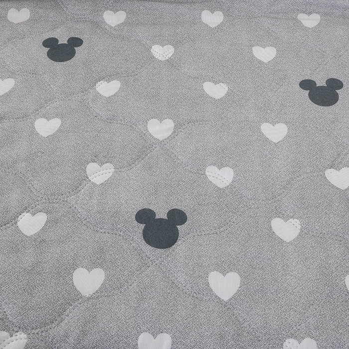 91家纺网 家纺一手货源 找家纺 太阳树家纺 2026新款钻石绒亲肤夏凉被夏被空调被 爱心-灰色