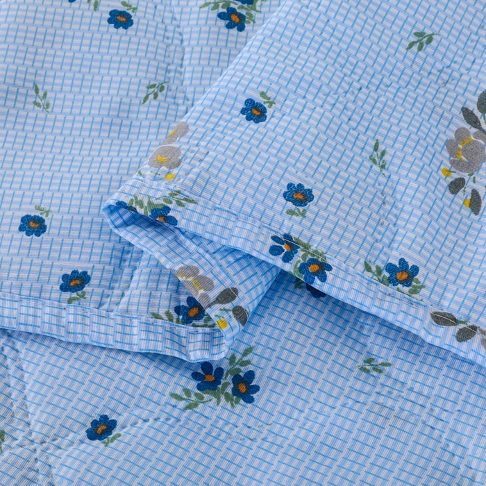 91家纺网 家纺一手货源 找家纺 太阳树家纺 2026新款钻石绒亲肤夏凉被夏被空调被 花涧艺-蓝