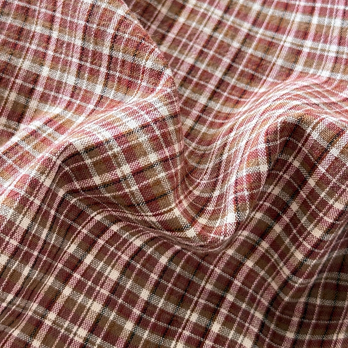 91家纺网 家纺一手货源 找家纺 鑫田家纺 2026新款全棉水洗棉四件套纯棉格子学生宿舍床单三件套床笠套件 沉香-红棕