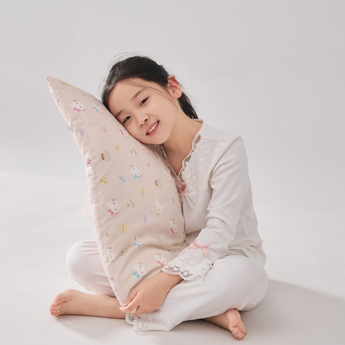 91家纺网 家纺一手货源 找家纺 暖阳 2026新款儿童全棉加长款棉花枕 儿童加长枕-好多喵喵