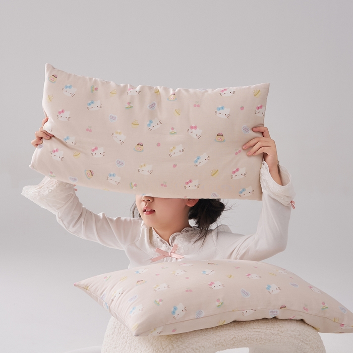 91家纺网 家纺一手货源 找家纺 暖阳 2026新款儿童全棉加长款棉花枕 儿童加长枕-好多喵喵