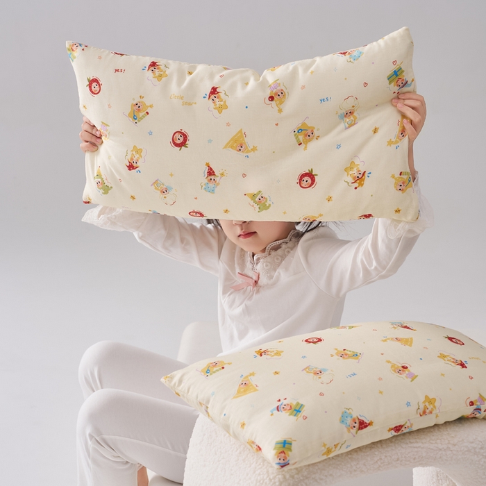 91家纺网 家纺一手货源 找家纺 暖阳 2026新款儿童全棉加长款棉花枕 儿童加长枕-好多星仔