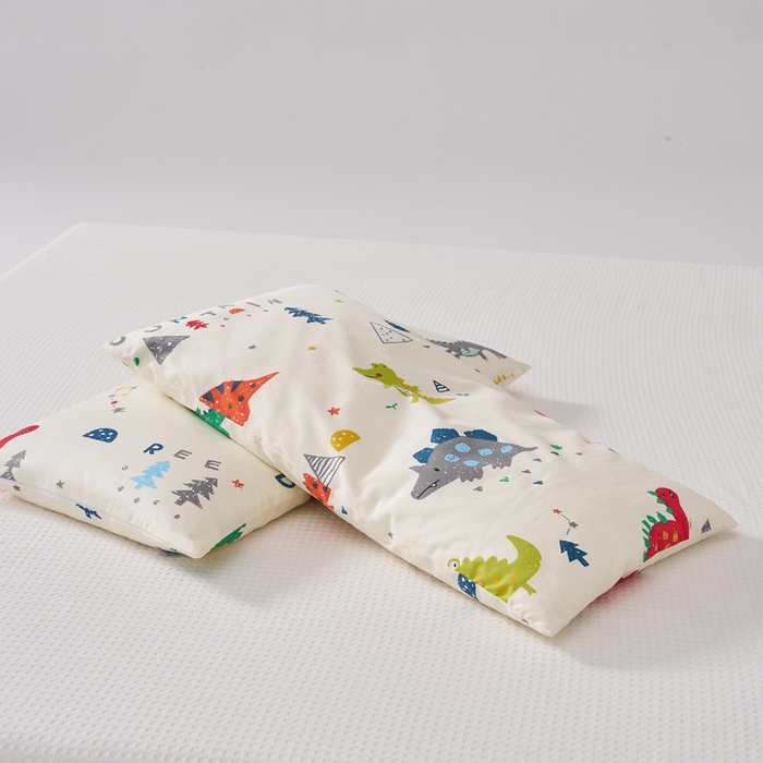 91家纺网 家纺一手货源 找家纺 暖阳 2026新款儿童全棉加长款棉花枕 儿童加长枕-好多恐龙