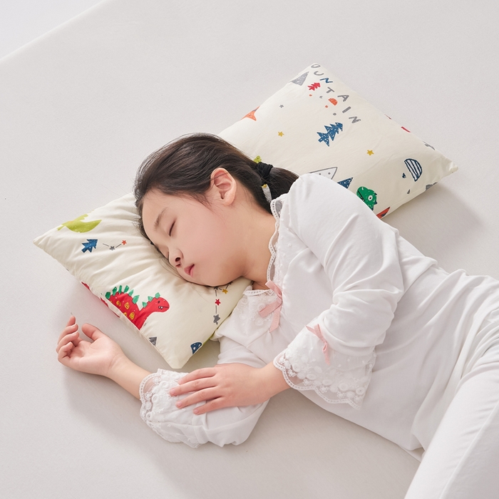 91家纺网 家纺一手货源 找家纺 暖阳 2026新款儿童全棉加长款棉花枕 儿童加长枕-好多恐龙