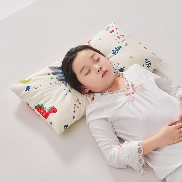 91家纺网 家纺一手货源 找家纺 暖阳 2026新款儿童全棉加长款棉花枕 儿童加长枕-好多恐龙