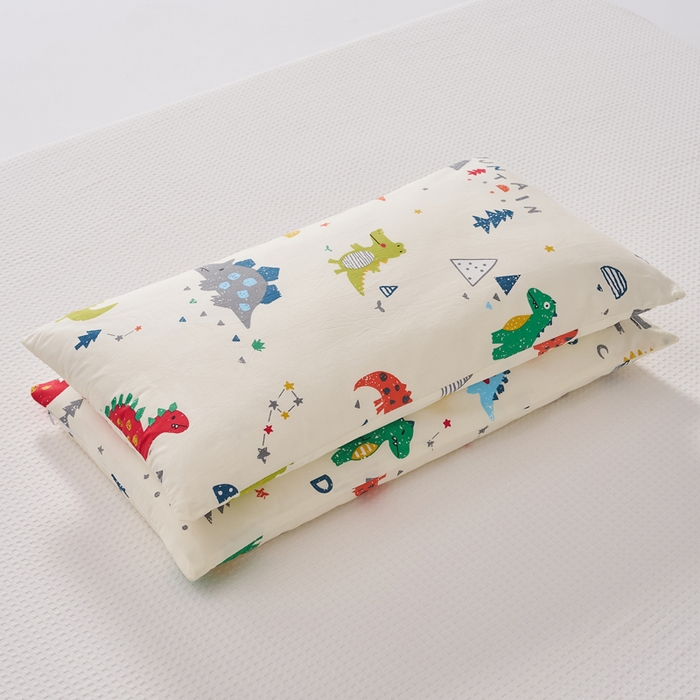 91家纺网 家纺一手货源 找家纺 暖阳 2026新款儿童全棉加长款棉花枕 儿童加长枕-好多恐龙