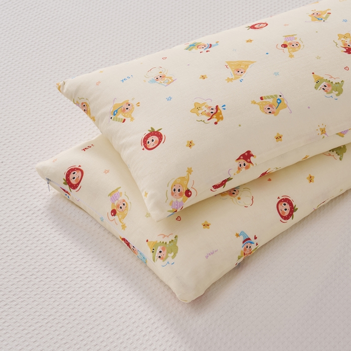 91家纺网 家纺一手货源 找家纺 暖阳 2026新款儿童全棉加长款棉花枕 儿童加长枕-好多星仔