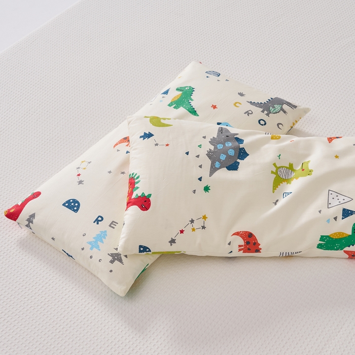 91家纺网 家纺一手货源 找家纺 暖阳 2026新款儿童全棉加长款棉花枕 儿童加长枕-好多恐龙