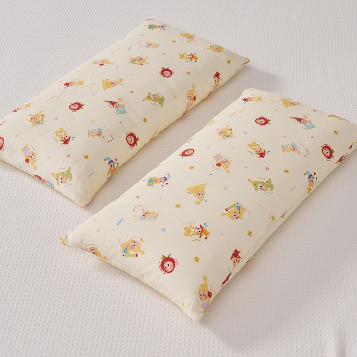 91家纺网 家纺一手货源 找家纺 暖阳 2026新款儿童全棉加长款棉花枕 儿童加长枕-好多星仔