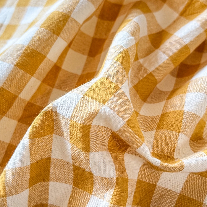 91家纺网 家纺一手货源 找家纺 鑫田家纺 2026新款全棉水洗棉四件套纯棉格子学生宿舍床单三件套床笠套件 黄小格