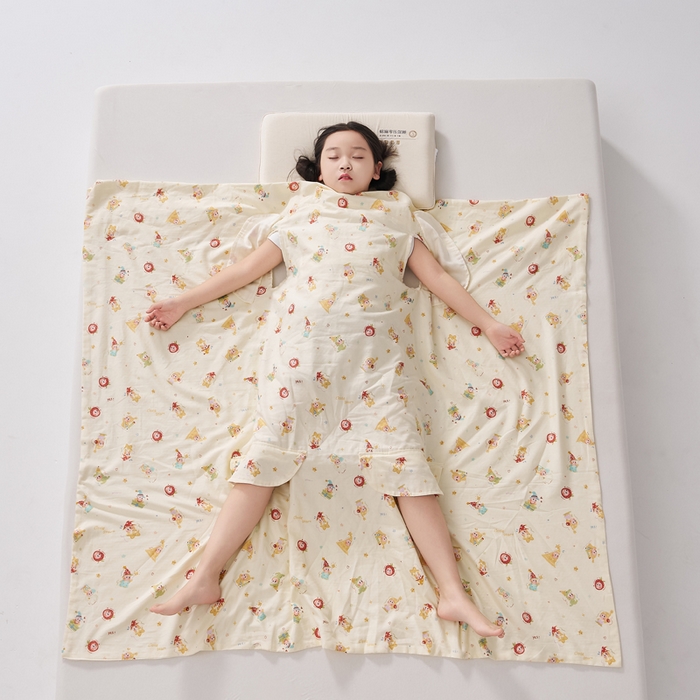 91家纺网 家纺一手货源 找家纺 （总）暖阳 2026新款儿童双层纱布睡袋盖毯