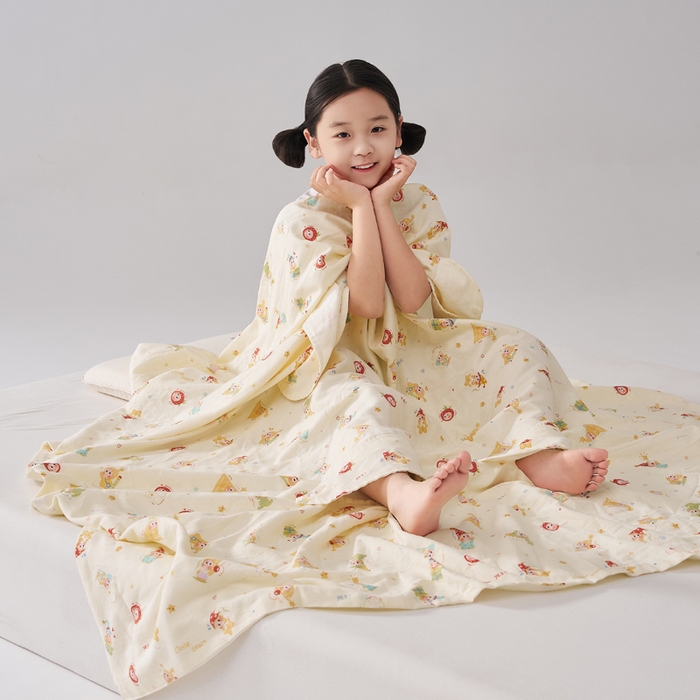 91家纺网 家纺一手货源 找家纺 （总）暖阳 2026新款儿童双层纱布睡袋盖毯
