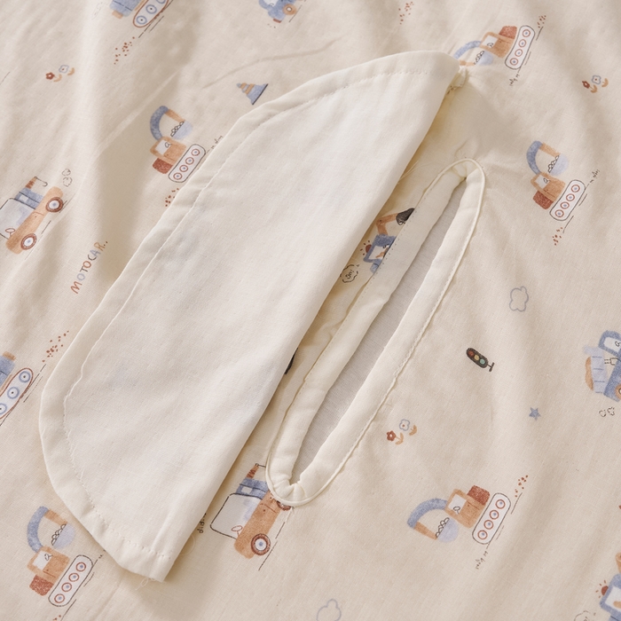 91家纺网 家纺一手货源 找家纺 暖阳 2026新款儿童双层纱布睡袋盖毯 睡袋-小挖机