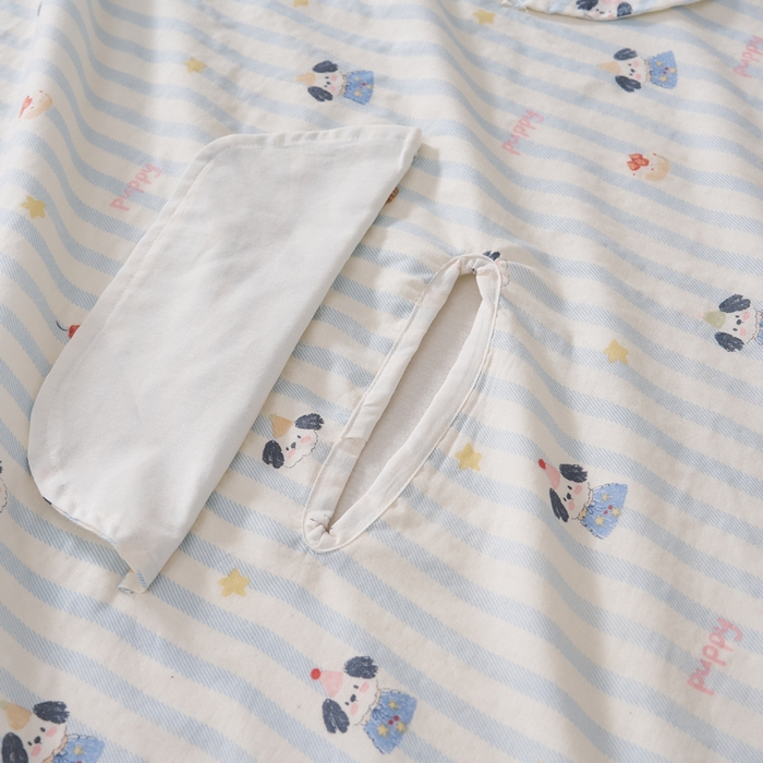 91家纺网 家纺一手货源 找家纺 暖阳 2026新款儿童双层纱布睡袋盖毯 睡袋-睡衣小狗