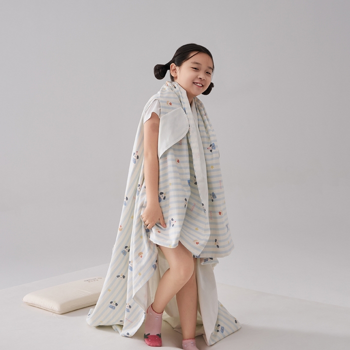 91家纺网 家纺一手货源 找家纺 暖阳 2026新款儿童双层纱布睡袋盖毯 睡袋-睡衣小狗