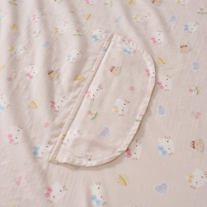 91家纺网 家纺一手货源 找家纺 暖阳 2026新款儿童双层纱布睡袋盖毯 睡袋-粉色喵喵