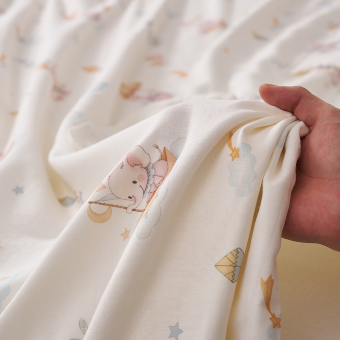 91家纺网 家纺一手货源 找家纺 暖阳 2026新款儿童双层纱布睡袋盖毯 睡袋-气球小象