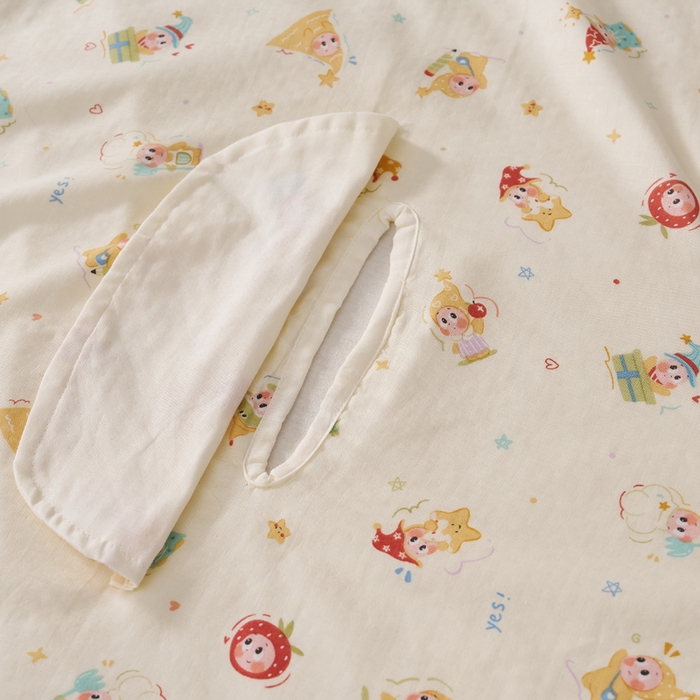 91家纺网 家纺一手货源 找家纺 暖阳 2026新款儿童双层纱布睡袋盖毯 睡袋-星星小崽