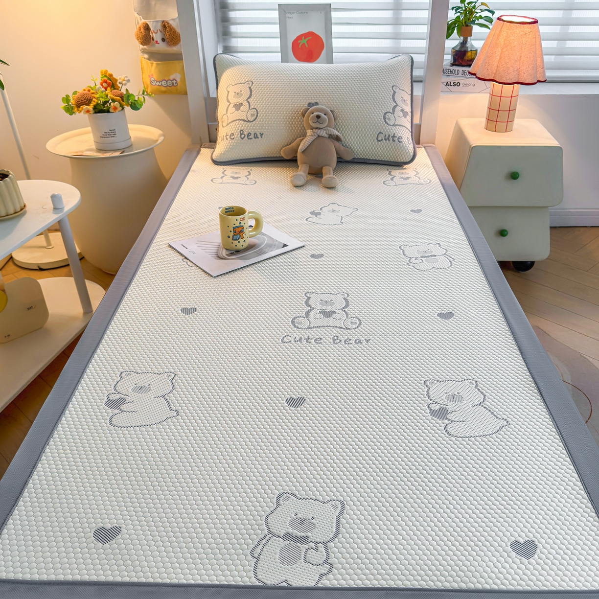 91家纺网 家纺一手货源 找家纺 （总）爱思凯家纺 2026新款A类凉感冰豆豆宿舍学生凉席