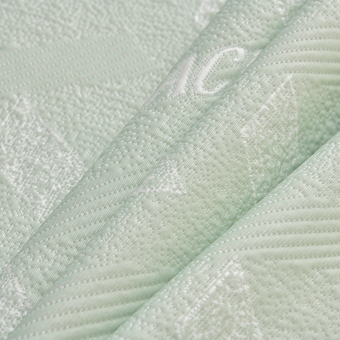 91家纺网 家纺一手货源 找家纺 绘萱家居 2026新款PE提花冰凉豆豆床裙款凉席席子凉席 帝塞纳-绿