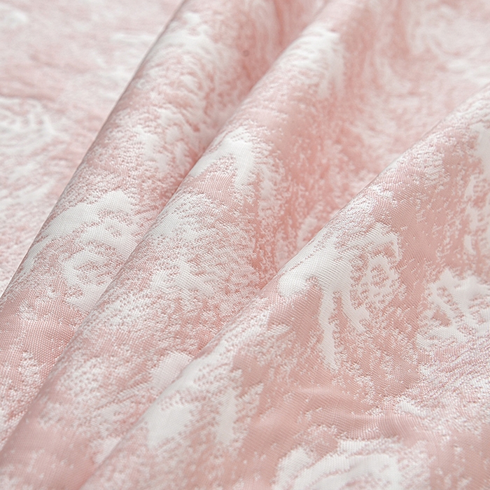 91家纺网 家纺一手货源 找家纺 绘萱家居 2026新款PE提花冰凉豆豆床裙款凉席席子凉席 浅雾玫瑰-粉