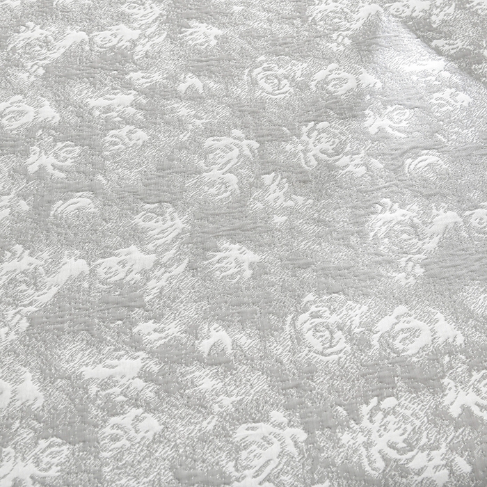 91家纺网 家纺一手货源 找家纺 绘萱家居 2026新款PE提花冰凉豆豆床裙款凉席席子凉席 浅雾玫瑰-灰