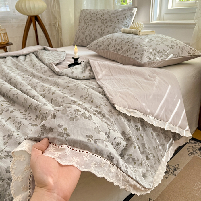 91家纺网 家纺一手货源 找家纺 VIP被业 2026新款莱赛尔棉天丝蚕蛹凉感A类夏被空调被夏凉被 柔韵