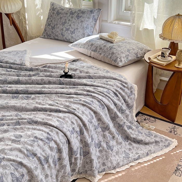 91家纺网 家纺一手货源 找家纺 VIP被业 2026新款莱赛尔棉天丝蚕蛹凉感A类夏被空调被夏凉被 蝶梦