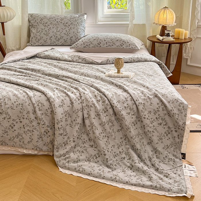 91家纺网 家纺一手货源 找家纺 VIP被业 2026新款莱赛尔棉天丝蚕蛹凉感A类夏被空调被夏凉被 柔韵