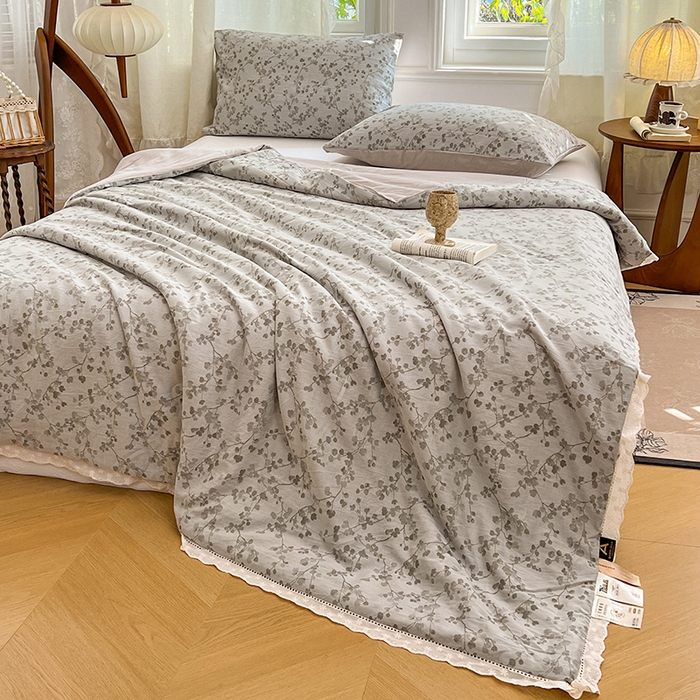 91家纺网 家纺一手货源 找家纺 VIP被业 2026新款莱赛尔棉天丝蚕蛹凉感A类夏被空调被夏凉被 柔韵