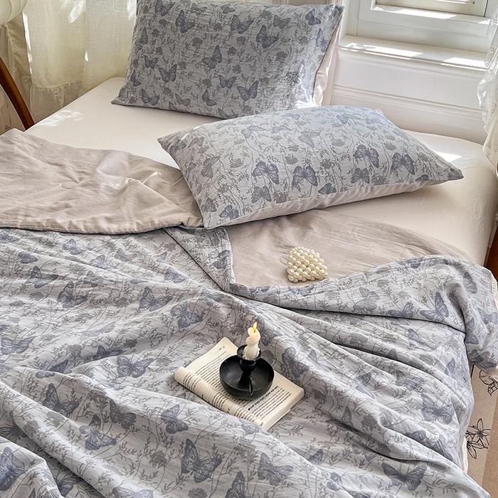 91家纺网 家纺一手货源 找家纺 VIP被业 2026新款莱赛尔棉天丝蚕蛹凉感A类夏被空调被夏凉被 蝶梦