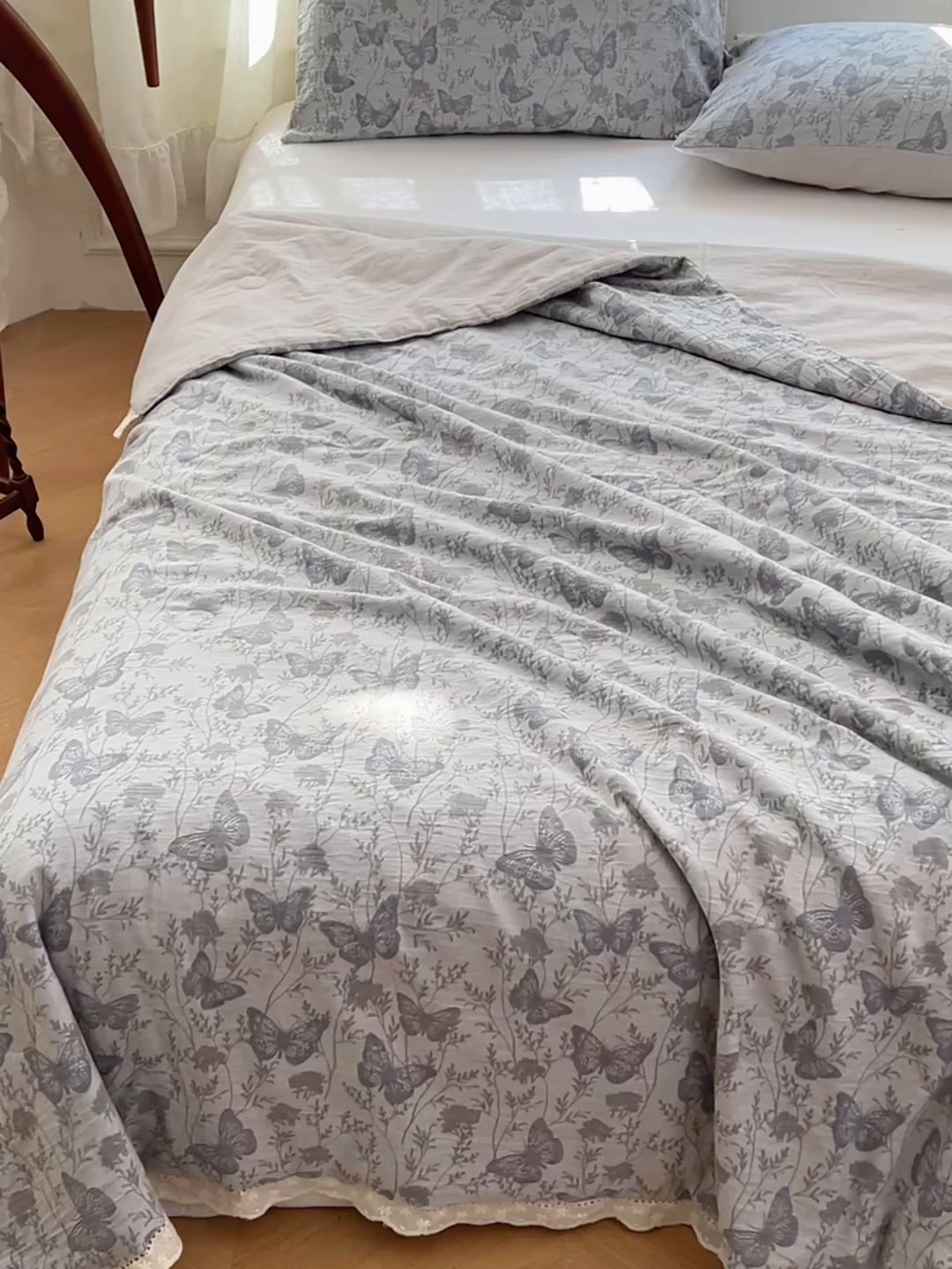 91家纺网 家纺一手货源 找家纺 VIP被业 2026新款莱赛尔棉天丝蚕蛹凉感A类夏被空调被夏凉被 蝶梦