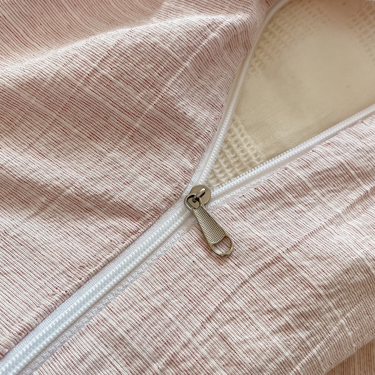 91家纺网 家纺一手货源 找家纺 蓝极人 2026新款色织水洗麻纯色四件套 玫瑰粉