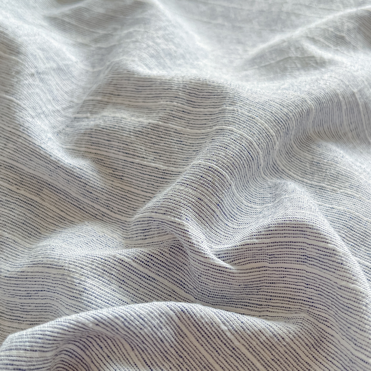 91家纺网 家纺一手货源 找家纺 蓝极人 2026新款色织水洗麻纯色四件套 牛仔蓝