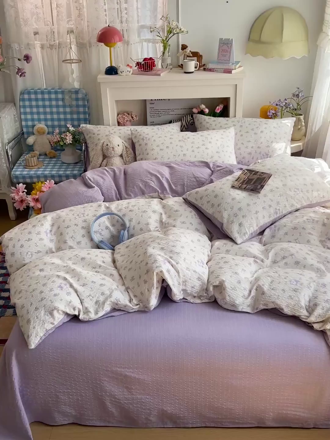 91家纺网 家纺一手货源 找家纺 （总）N先生+V 13814689556 发大图/买家秀 2026新款A类软糯糯泡芙纱四件套