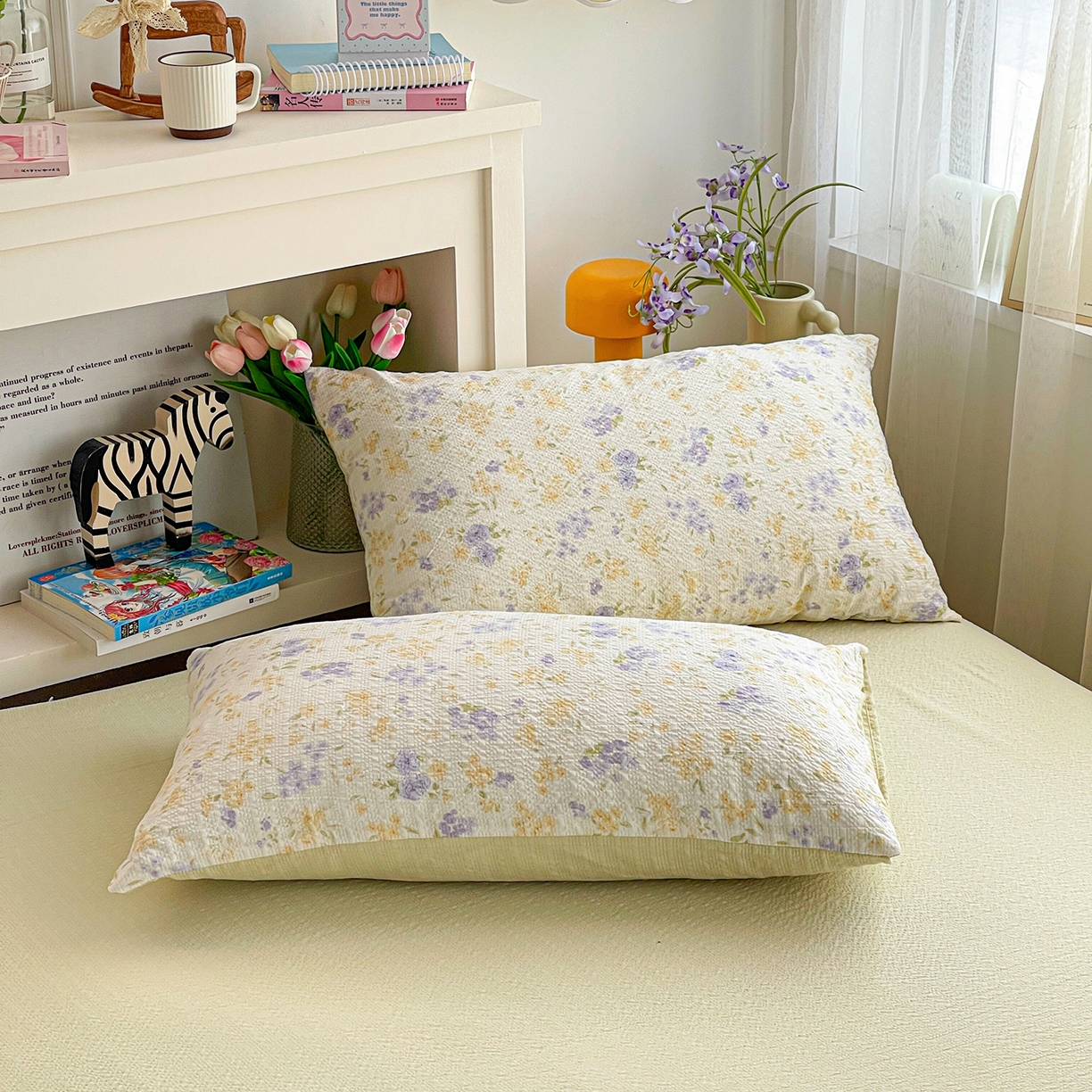 91家纺网 家纺一手货源 找家纺 N先生+V 13814689556 发大图/买家秀 2026新款A类软糯糯泡芙纱四件套 桉妤