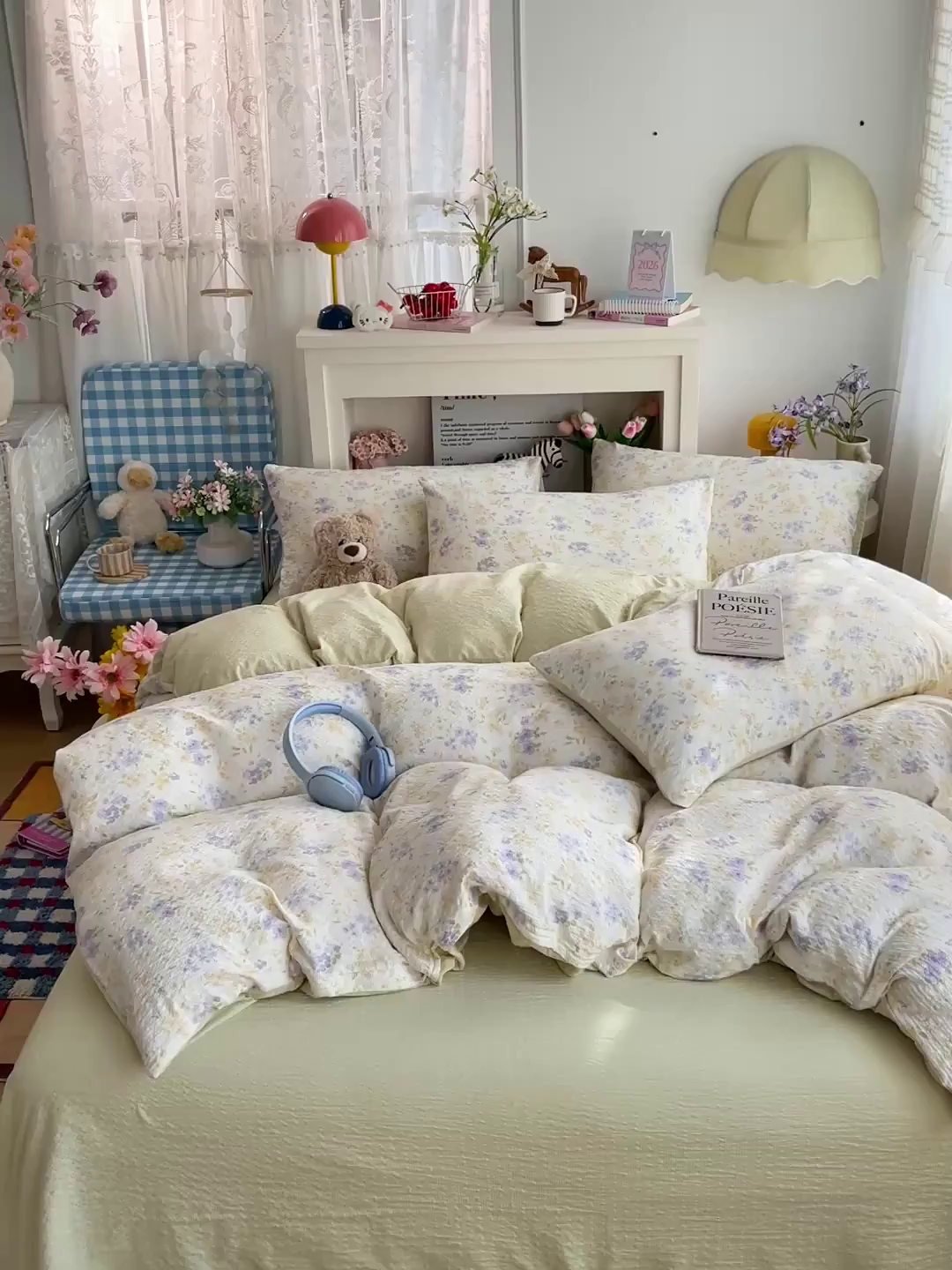 91家纺网 家纺一手货源 找家纺 N先生+V 13814689556 发大图/买家秀 2026新款A类软糯糯泡芙纱四件套 桉妤