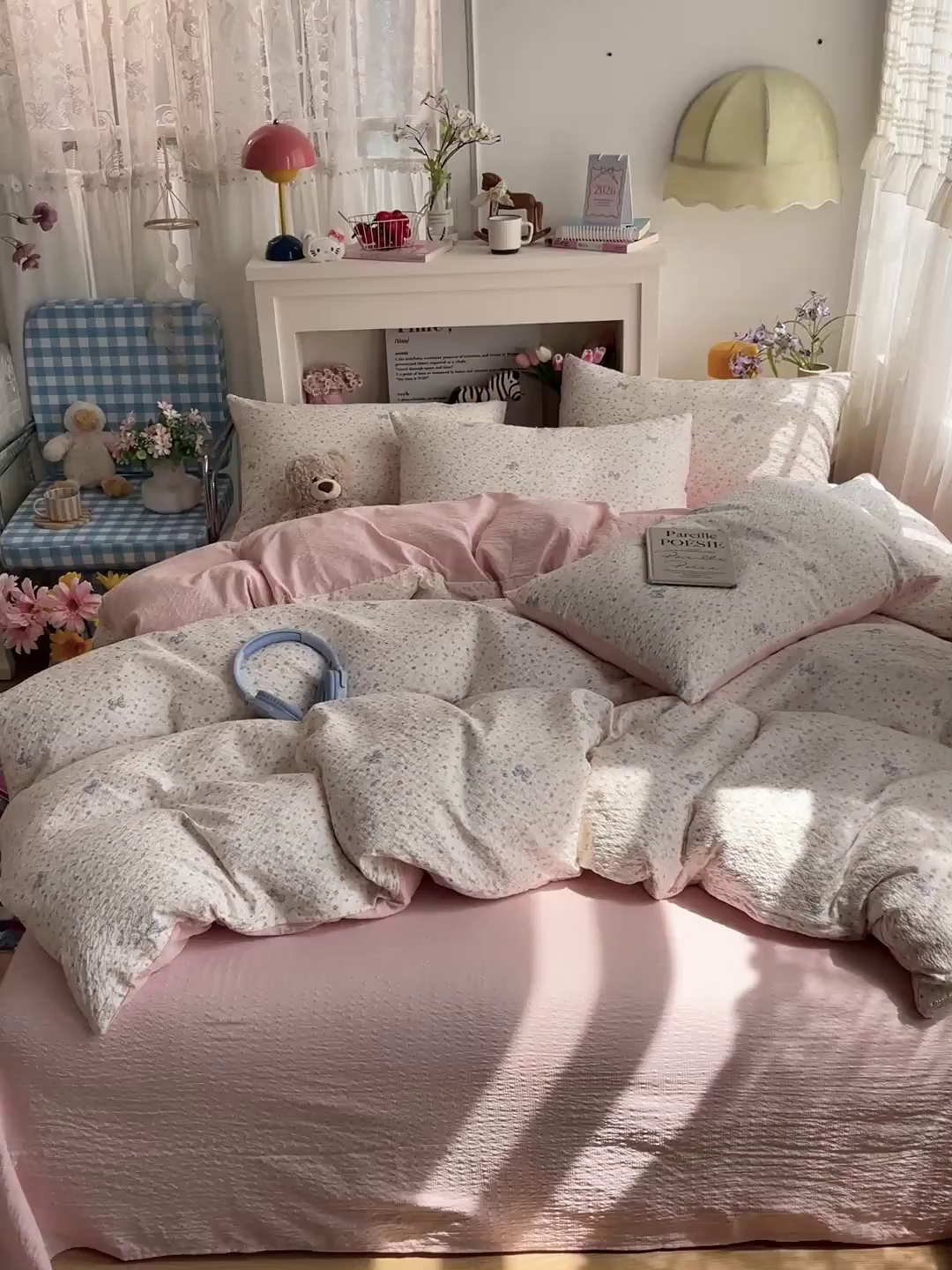 91家纺网 家纺一手货源 找家纺 N先生+V 13814689556 发大图/买家秀 2026新款A类软糯糯泡芙纱四件套 可柠