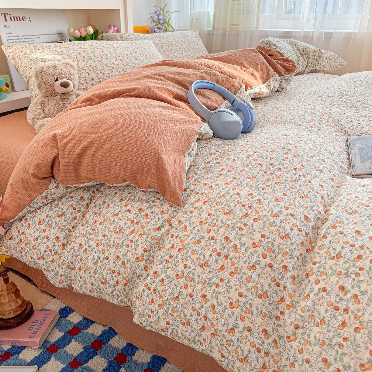 91家纺网 家纺一手货源 找家纺 N先生+V 13814689556 发大图/买家秀 2026新款A类软糯糯泡芙纱四件套 沐沁