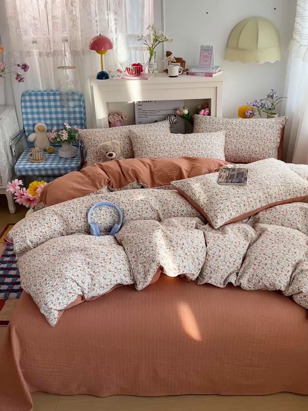 91家纺网 家纺一手货源 找家纺 N先生+V 13814689556 发大图/买家秀 2026新款A类软糯糯泡芙纱四件套 沐沁