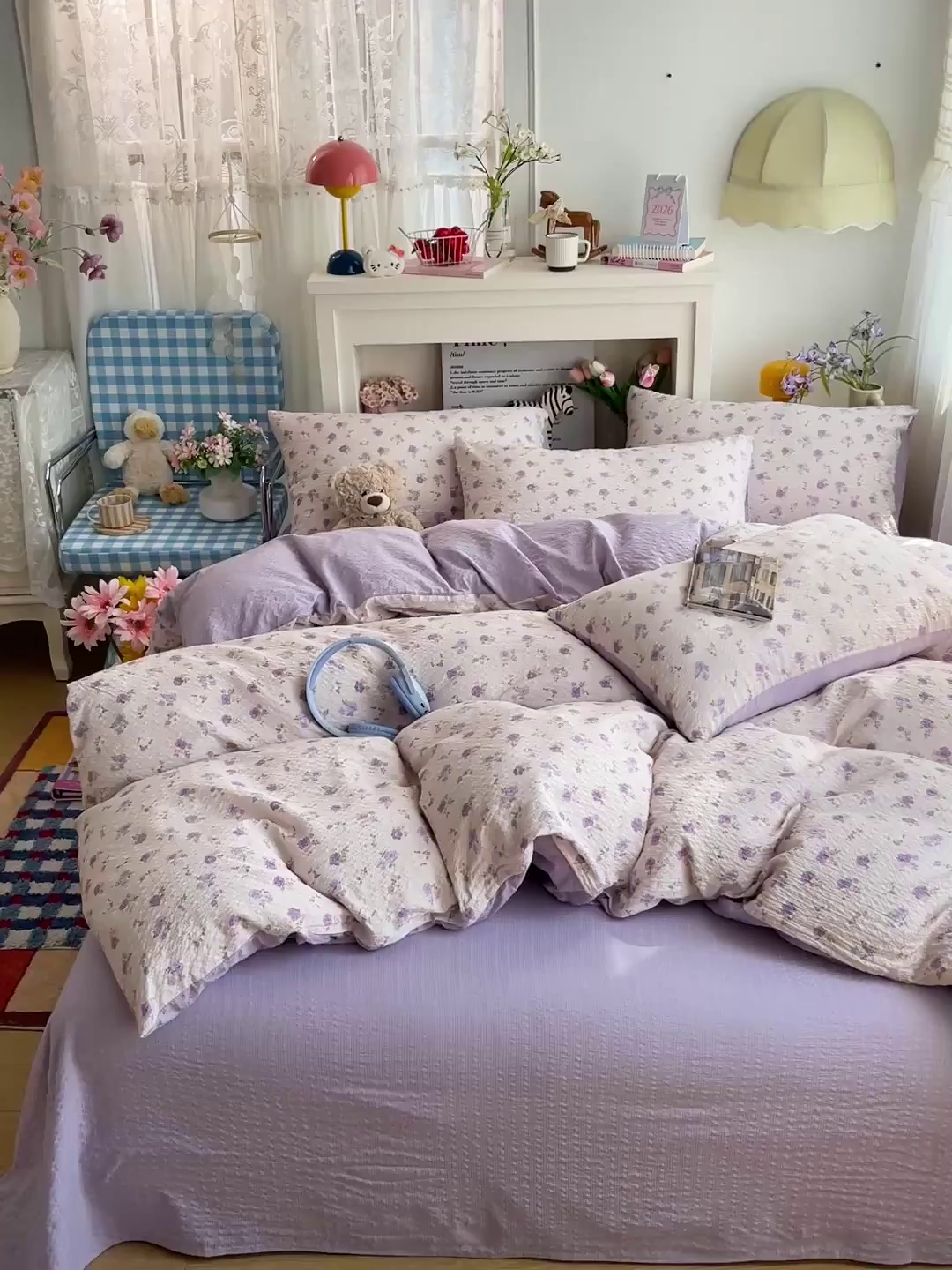 91家纺网 家纺一手货源 找家纺 N先生+V 13814689556 发大图/买家秀 2026新款A类软糯糯泡芙纱四件套 芷琳