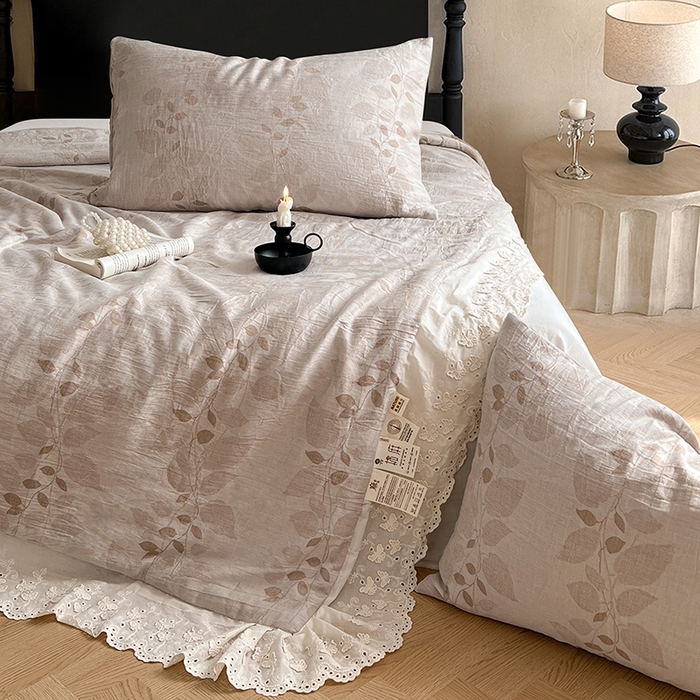 91家纺网 家纺一手货源 找家纺 （总）VIP被业 2026新款棉麻莱塞尔蚕蛹凉感A类夏被四件套空调被