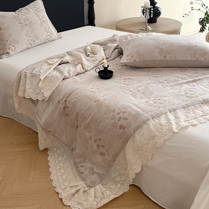 91家纺网 家纺一手货源 找家纺 VIP被业 2026新款棉麻莱塞尔蚕蛹凉感A类夏被四件套空调被 舞曲